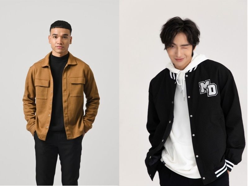 kết hợp với áo khoác bomber