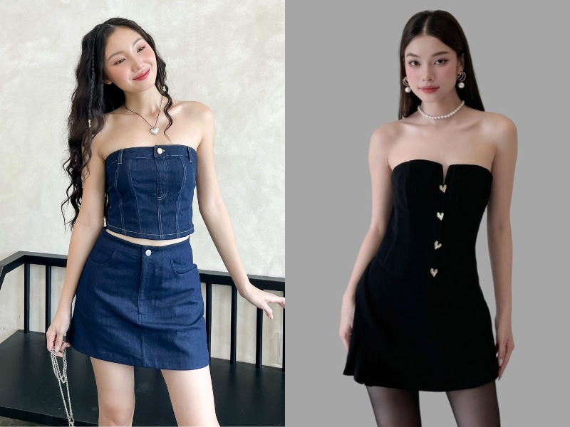 phối đồ với chân váy xòe ngắn