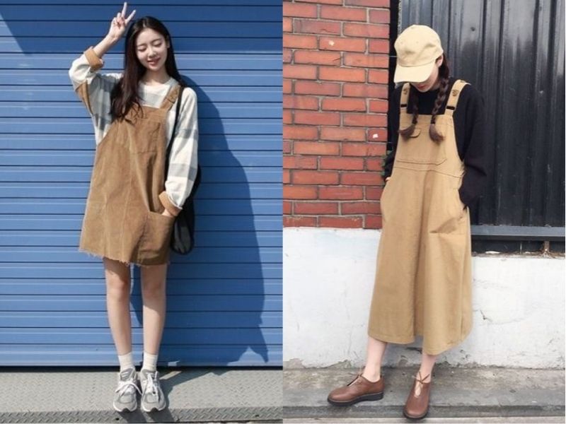nấm lùn mặc váy yếm mùa đông