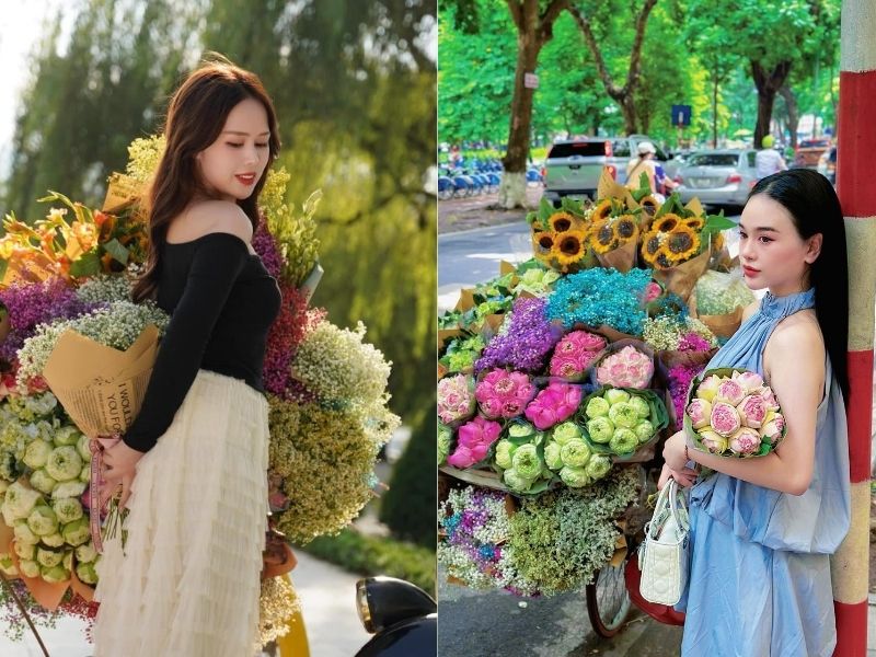 tạo dáng chụp ảnh mùa thu