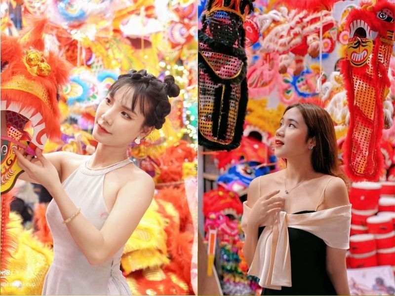 mắt nhìn xa xăm vào đồ trang trí