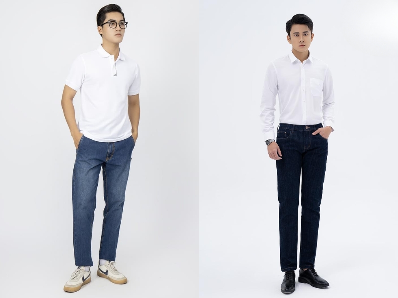 cách phối đồ cho người lùn bắp chân to nam