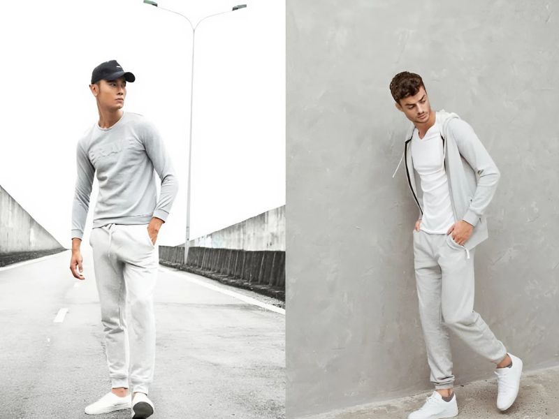 phối đồ với áo thun dài tay nam