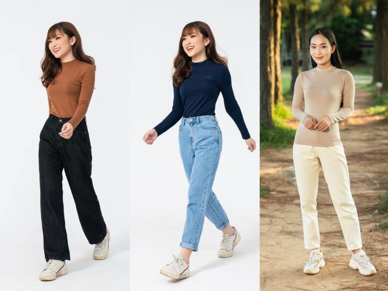 phối đồ với giày thể thao trắng nữ áo giữ nhiệt và giày trắng nữ