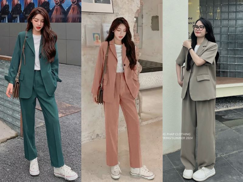 phối đồ với giày trắng nữ phối đồ với giày trắng nữ
