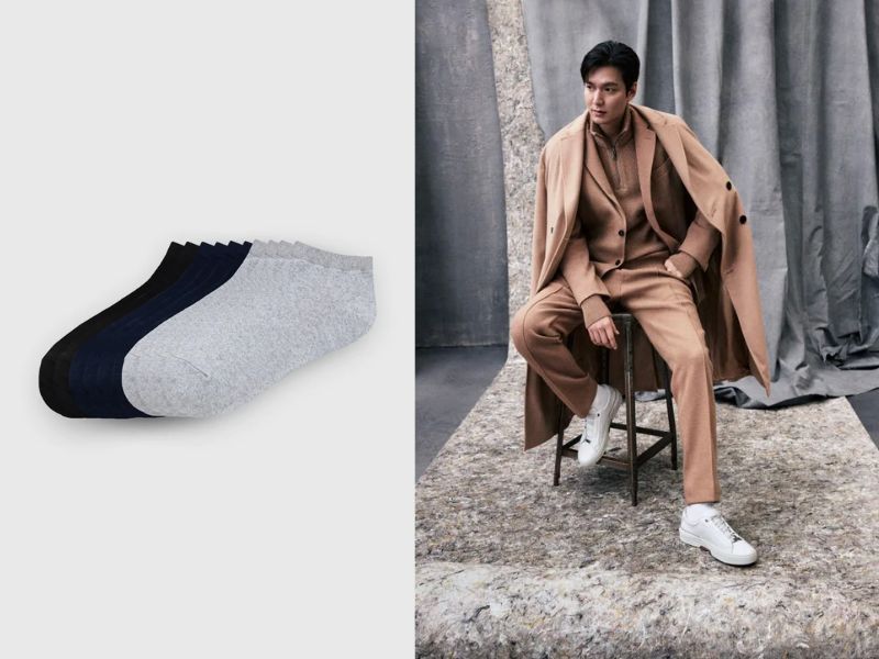 giày trắng phối đồ nam phối tất onoff với giày trắng nam