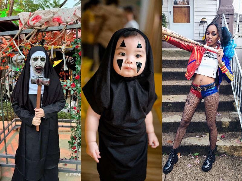 chụp ảnh phong cách halloween hóa trang thành nhân vật kinh dị