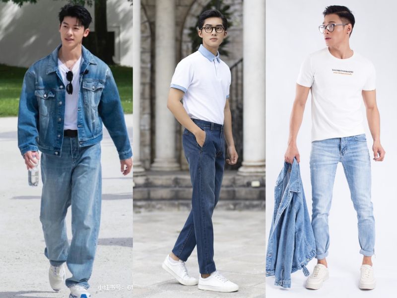 phối đồ với giày trắng nam phối đồ với giày trắng nam