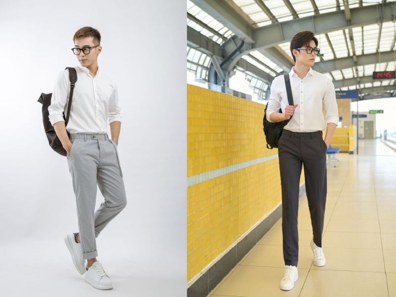 giày trắng phối đồ nam giày trắng phối đồ nam