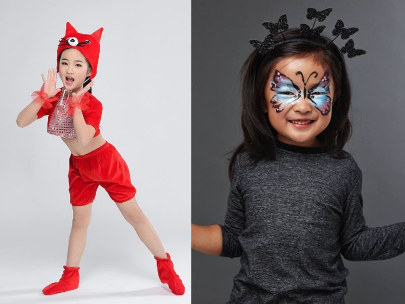 hóa trang halloween cho bé hóa trang bé gái thành động vật