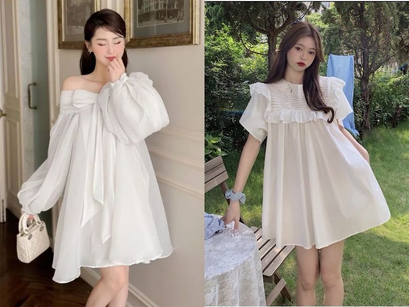 mặc váy babydoll đi chơi 