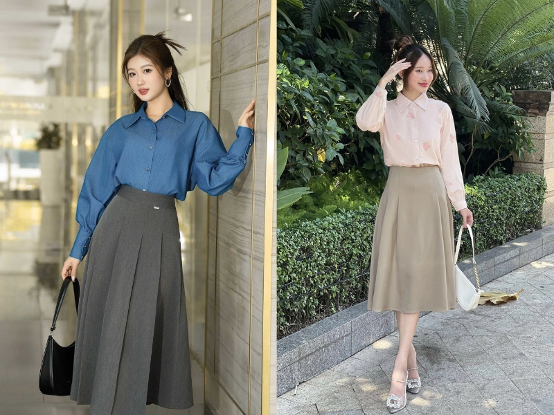 mặc với áo sơ mi nữ