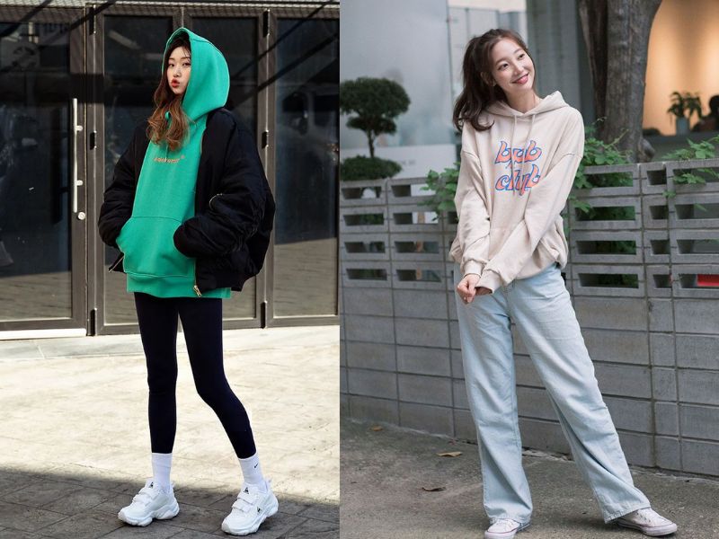 cách mix đồ với giày thể thao nữ mùa đông