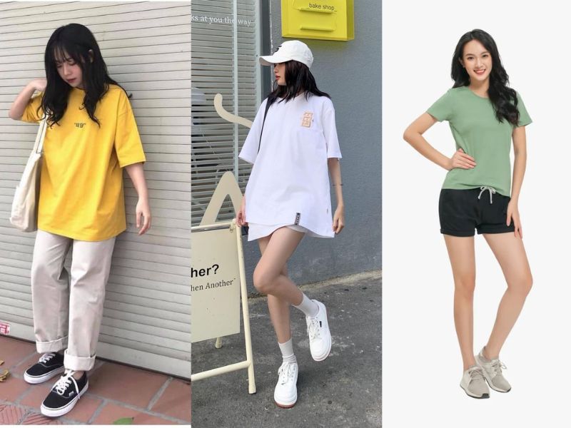 phối đồ với giày thể thao nữ