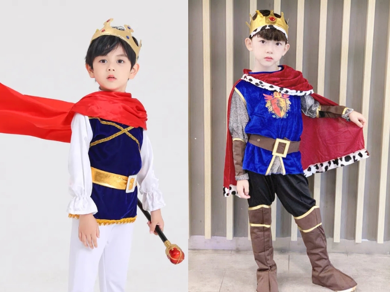 trang phục halloween tự làm cho bé làm trang phục hoàng tử cho bé trai