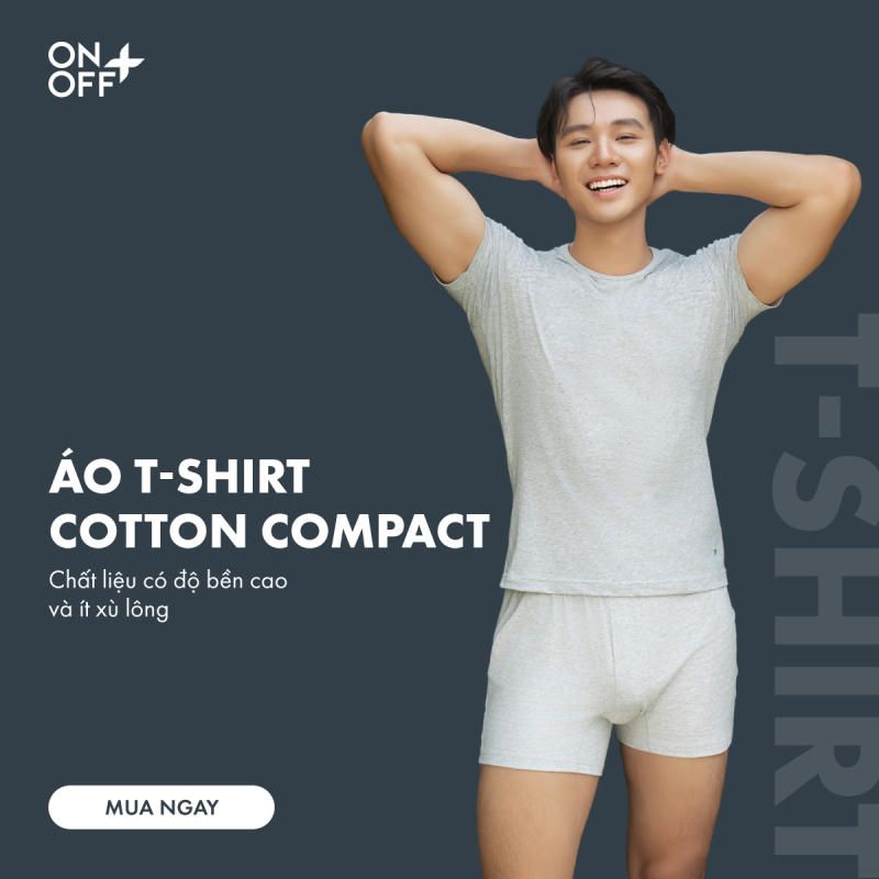 áo phông nam cộc tay cotton onoff