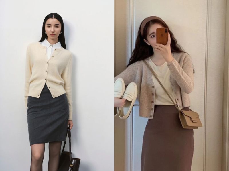 chân váy bút chì hợp với dáng người nào