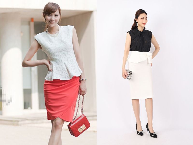 chân váy bút chì hợp với dáng người nào