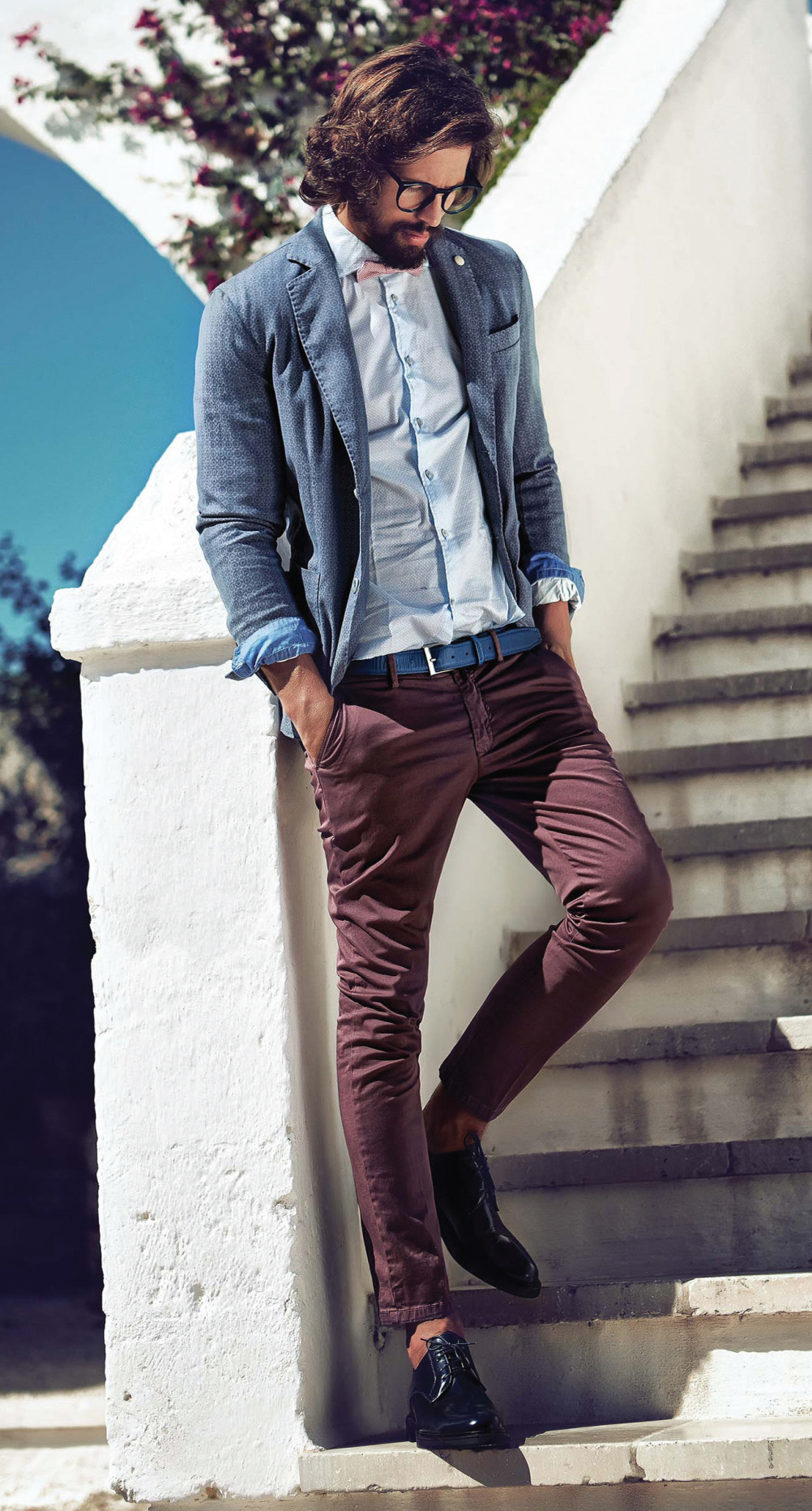 Blazer kết hợp quần chinos