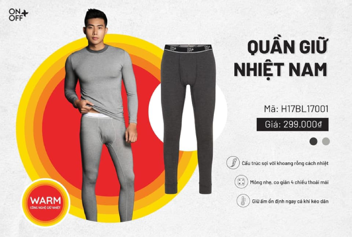 quần lót giữ nhiệt cho nam