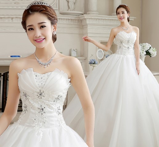 Váy cưới cô dâu trễ vai cao câp giá rẻ | Shopee Việt Nam