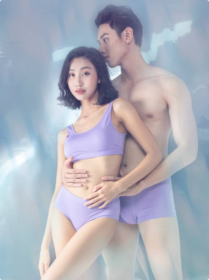 Đồ lót cặp màu tím pastel Dreamscape