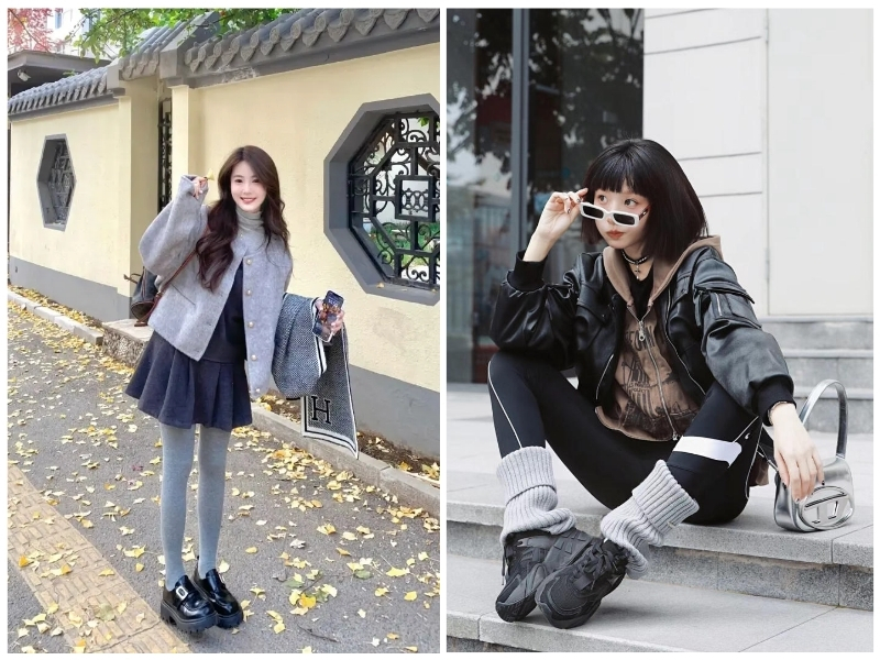 cách phối giày với tất cho nữ đẹp