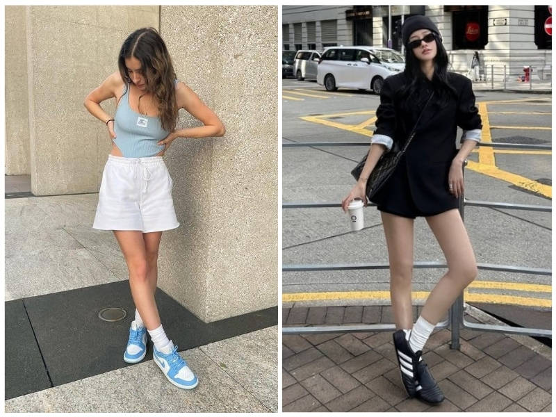 cách phối giày với tất cho nữ đẹp