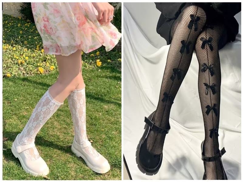 cách phối giày với tất cho nữ đẹp