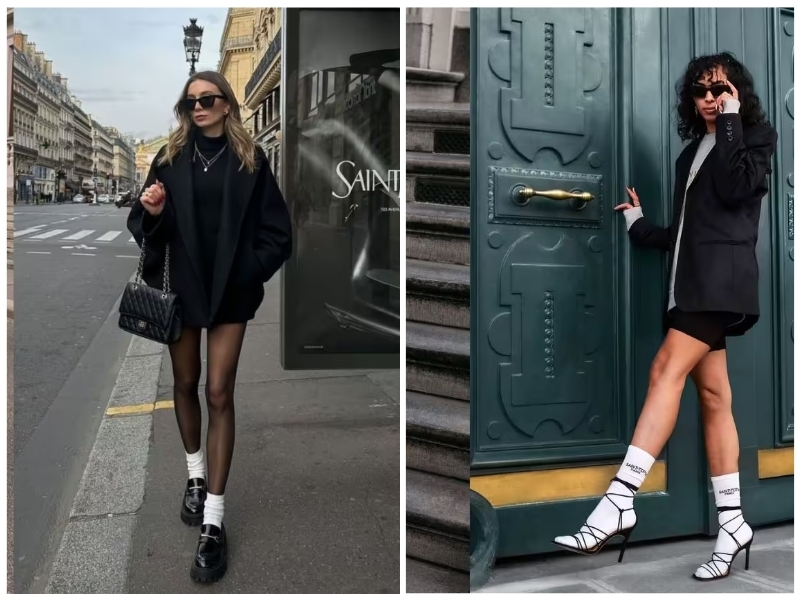 cách phối giày với tất cho nữ đẹp