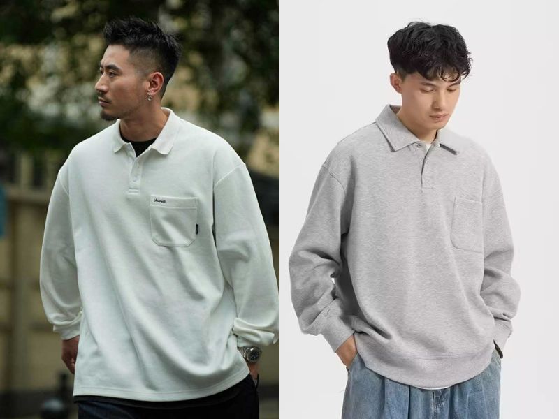 các kiểu áo thun tay dài