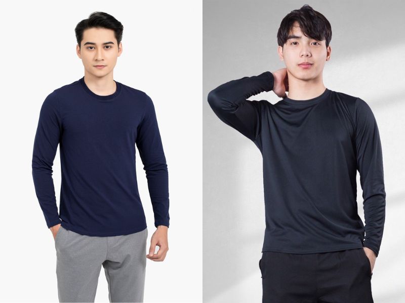 phối áo giữ nhiệt với áo sơ mi