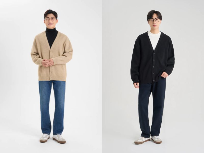 phối áo giữ nhiệt với áo sơ mi