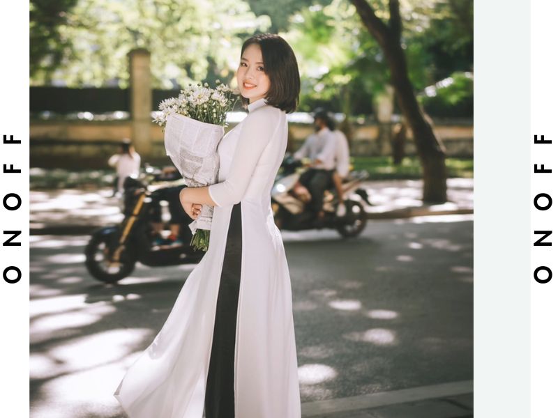 áo dài trắng phối quần màu gì