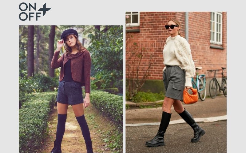 cách phối đồ với quần short nữ mùa đông