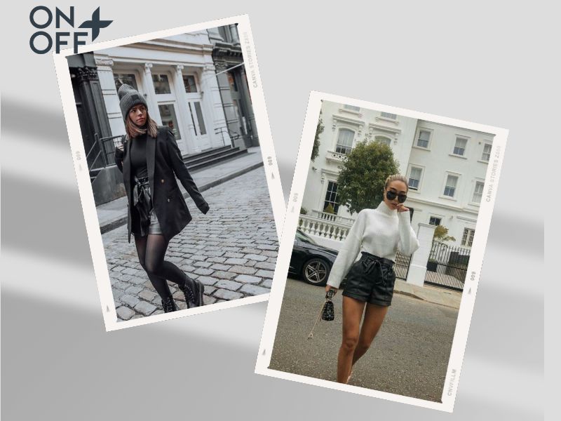 cach phoi do voi quan short nu mua dong