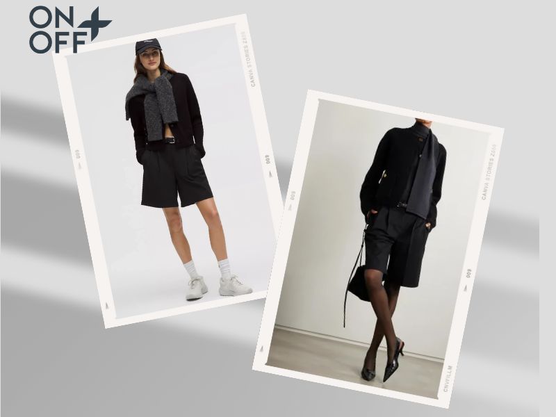 cách phối đồ với quần short nữ mùa đông