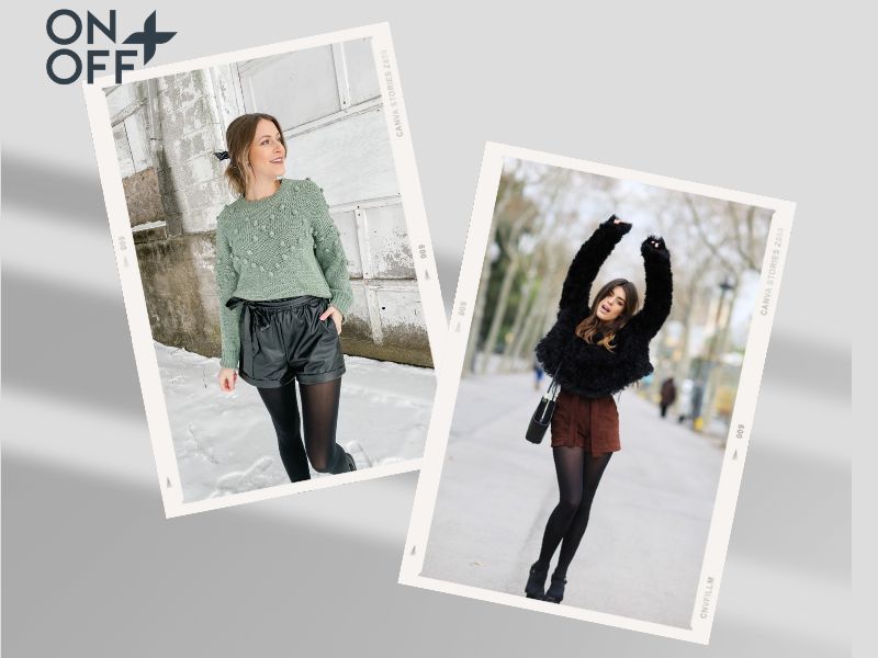 cach phoi do voi quan short nu mua dong