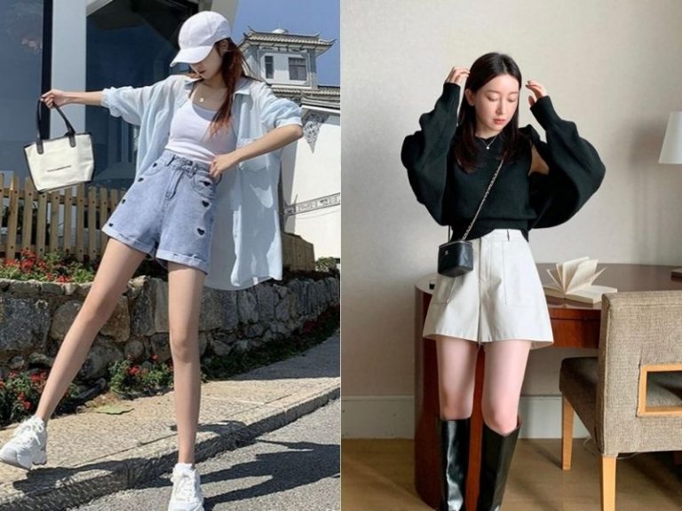 phối đồ với quần short nữ