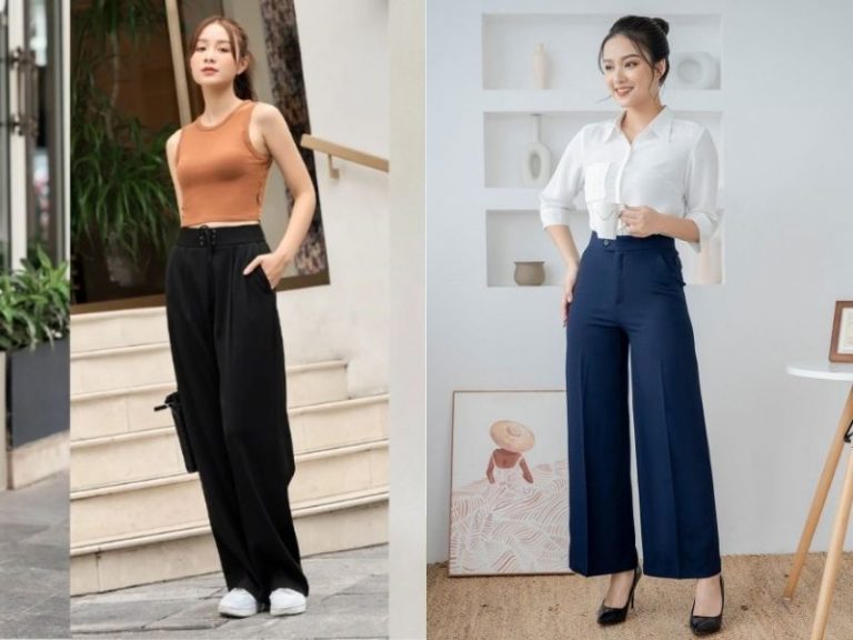 quần tây ống suông mặc với áo gì đẹp