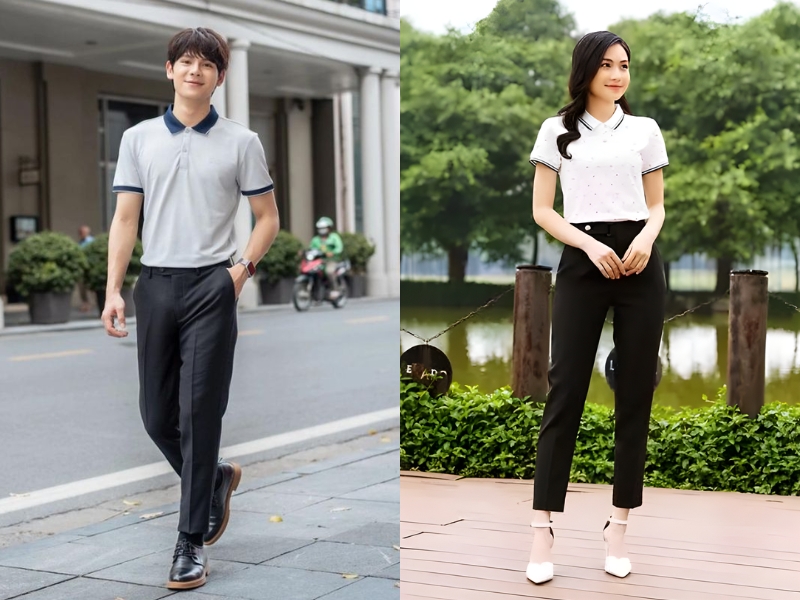 quần đen phối với áo màu gì