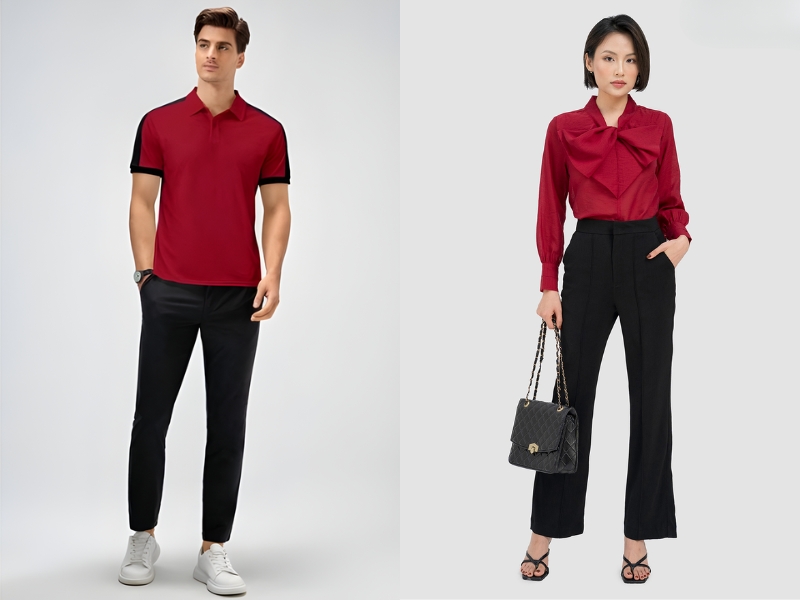 phối đồ với quần đen