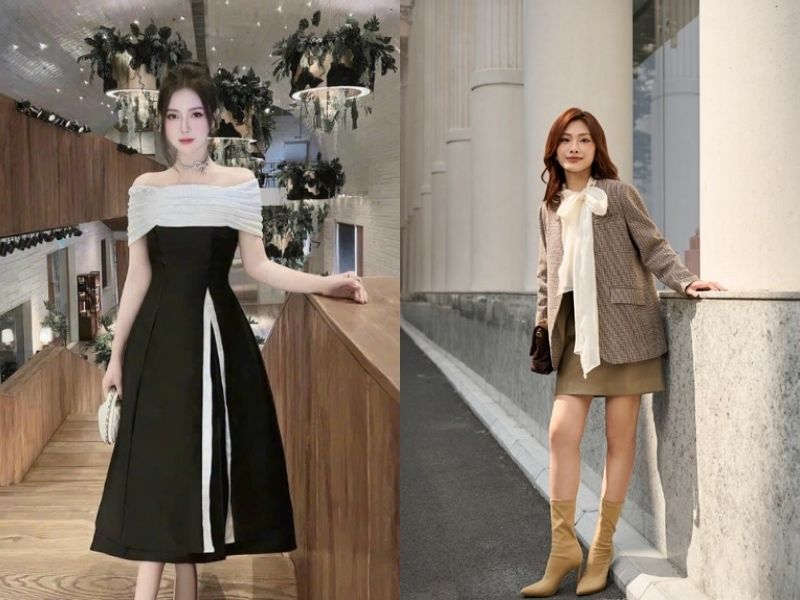 phối đồ đi đám cưới cho nữ lùn