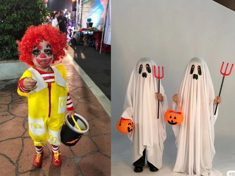 hóa trang halloween cho bé
