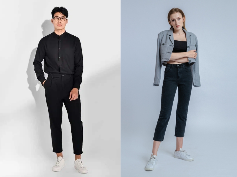 quần đen phối với áo màu gì