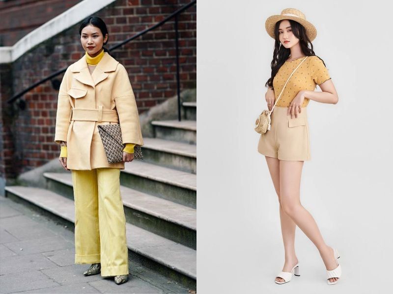 phối màu be với màu vàng