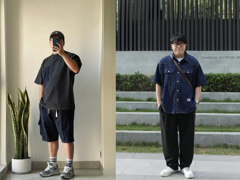 phối đồ đi đám cưới cho nam mập nam mập chọn đi giày thể thao