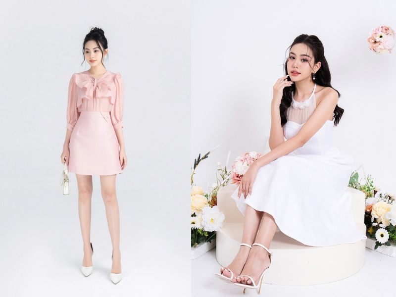 phối đồ đi đám cưới cho nữ lùn chọn phụ kiện tôn dáng