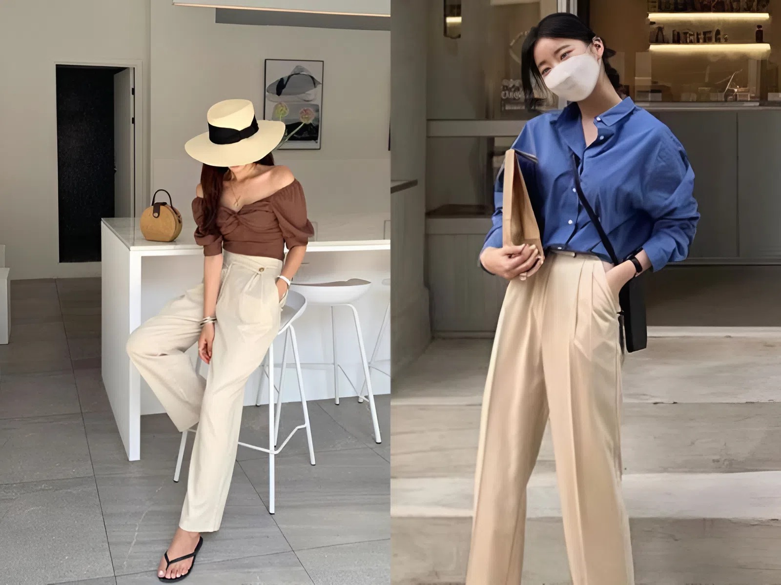 phối đồ với màu be cho nữ