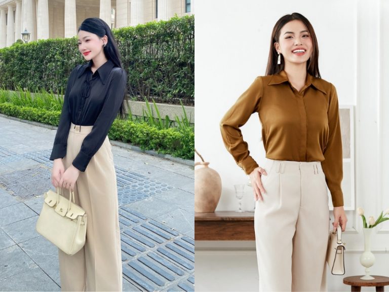 quần màu be phối áo màu gì nữ
